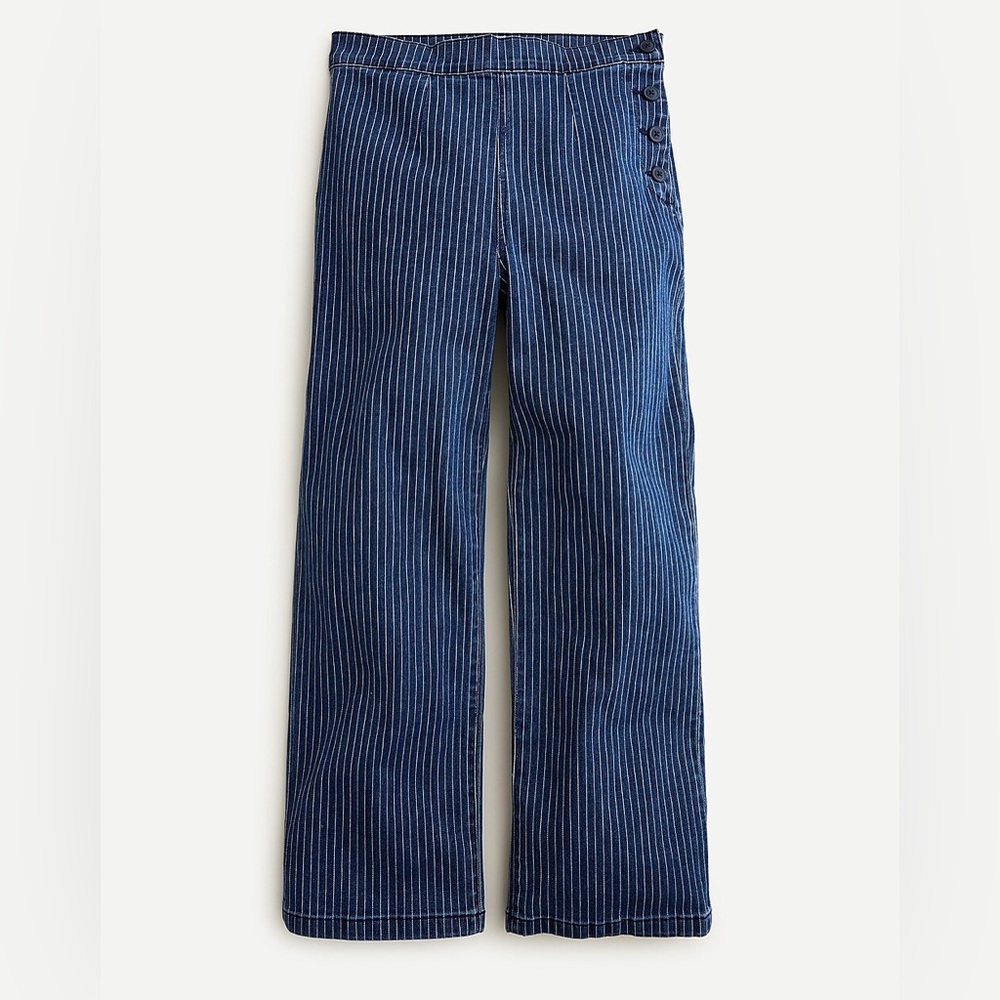 J. Crew Slim Wide Leg Sailor Crop Pant